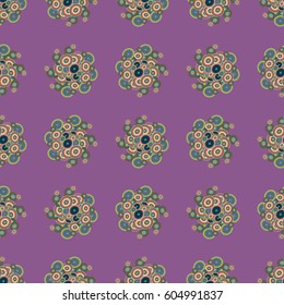 Retro seamless colorful dots pattern. Ideal for printing onto fabric and paper or decoration.