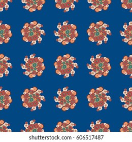 Retro seamless colorful dots pattern. Ideal for printing onto fabric and paper or decoration.