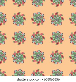 Retro seamless colorful dots pattern. Ideal for printing onto fabric and paper or decoration.