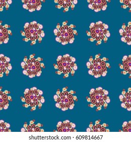 Retro seamless colorful dots pattern. Ideal for printing onto fabric and paper or decoration.