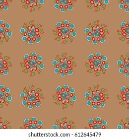 Retro seamless colorful dots pattern. Ideal for printing onto fabric and paper or decoration.