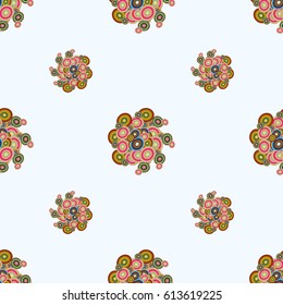 Retro seamless colorful dots pattern. Ideal for printing onto fabric and paper or decoration.