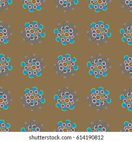 Retro seamless colorful dots pattern. Ideal for printing onto fabric and paper or decoration.