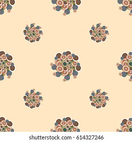 Retro seamless colorful dots pattern. Ideal for printing onto fabric and paper or decoration.