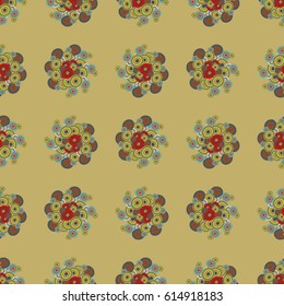 Retro seamless colorful dots pattern. Ideal for printing onto fabric and paper or decoration.