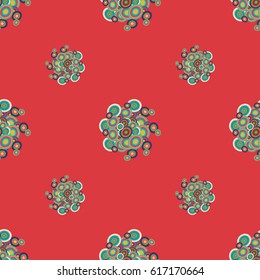 Retro seamless colorful dots pattern. Ideal for printing onto fabric and paper or decoration.