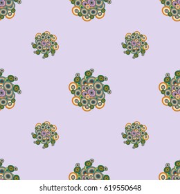 Retro seamless colorful dots pattern. Ideal for printing onto fabric and paper or decoration.