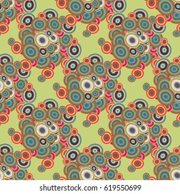 Retro seamless colorful dots pattern. Ideal for printing onto fabric and paper or decoration.