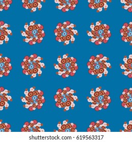 Retro seamless colorful dots pattern. Ideal for printing onto fabric and paper or decoration.
