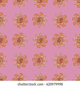 Retro seamless colorful dots pattern. Ideal for printing onto fabric and paper or decoration.