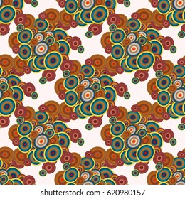 Retro seamless colorful dots pattern. Ideal for printing onto fabric and paper or decoration.