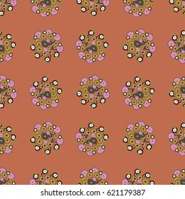 Retro seamless colorful dots pattern. Ideal for printing onto fabric and paper or decoration.