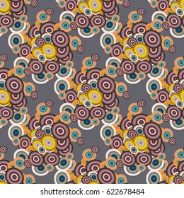 Retro seamless colorful dots pattern. Ideal for printing onto fabric and paper or decoration.