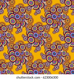 Retro seamless colorful dots pattern. Ideal for printing onto fabric and paper or decoration.
