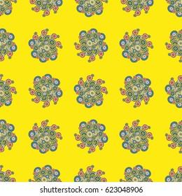 Retro seamless colorful dots pattern. Ideal for printing onto fabric and paper or decoration.