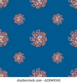 Retro seamless colorful dots pattern. Ideal for printing onto fabric and paper or decoration.