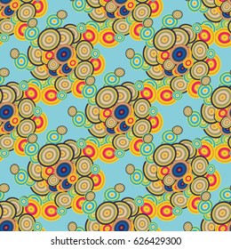 Retro seamless colorful dots pattern. Ideal for printing onto fabric and paper or decoration.