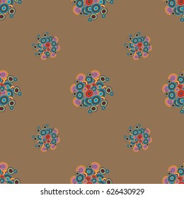 Retro seamless colorful dots pattern. Ideal for printing onto fabric and paper or decoration.