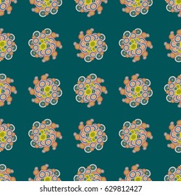 Retro seamless colorful dots pattern. Ideal for printing onto fabric and paper or decoration.