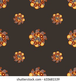 Retro seamless colorful dots pattern. Ideal for printing onto fabric and paper or decoration.