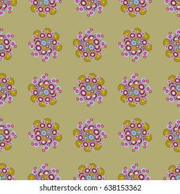 Retro seamless colorful dots pattern. Ideal for printing onto fabric and paper or decoration.