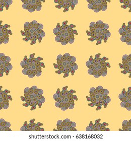 Retro seamless colorful dots pattern. Ideal for printing onto fabric and paper or decoration.