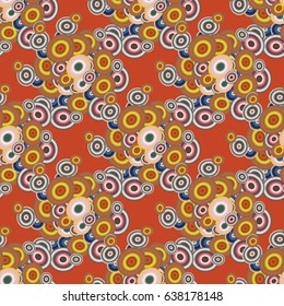 Retro seamless colorful dots pattern. Ideal for printing onto fabric and paper or decoration.