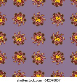 Retro seamless colorful dots pattern. Ideal for printing onto fabric and paper or decoration.