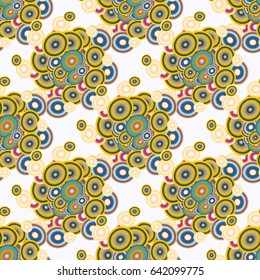 Retro seamless colorful dots pattern. Ideal for printing onto fabric and paper or decoration.