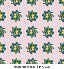 Retro seamless colorful dots pattern. Ideal for printing onto fabric and paper or decoration.
