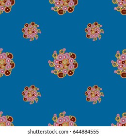 Retro seamless colorful dots pattern. Ideal for printing onto fabric and paper or decoration.