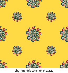 Retro seamless colorful dots pattern. Ideal for printing onto fabric and paper or decoration.