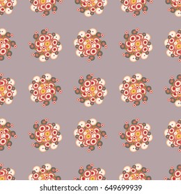 Retro seamless colorful dots pattern. Ideal for printing onto fabric and paper or decoration.