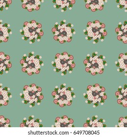 Retro seamless colorful dots pattern. Ideal for printing onto fabric and paper or decoration.