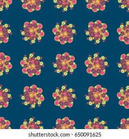 Retro seamless colorful dots pattern. Ideal for printing onto fabric and paper or decoration.