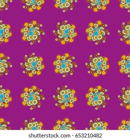 Retro seamless colorful dots pattern. Ideal for printing onto fabric and paper or decoration.