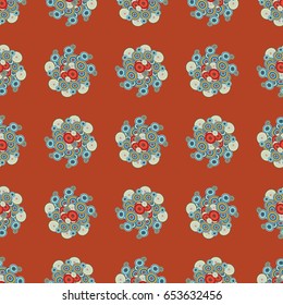 Retro seamless colorful dots pattern. Ideal for printing onto fabric and paper or decoration.
