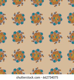 Retro seamless colorful dots pattern. Ideal for printing onto fabric and paper or decoration.