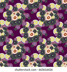 Retro seamless colorful dots pattern. Ideal for printing onto fabric and paper or decoration.