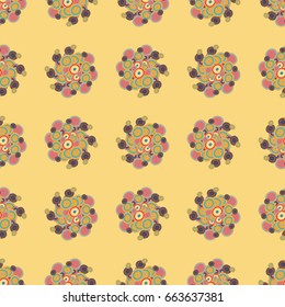 Retro seamless colorful dots pattern. Ideal for printing onto fabric and paper or decoration.