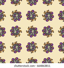 Retro seamless colorful dots pattern. Ideal for printing onto fabric and paper or decoration.
