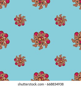 Retro seamless colorful dots pattern. Ideal for printing onto fabric and paper or decoration.