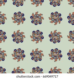 Retro seamless colorful dots pattern. Ideal for printing onto fabric and paper or decoration.