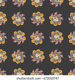 Retro seamless colorful dots pattern. Ideal for printing onto fabric and paper or decoration.