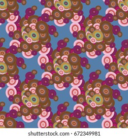 Retro seamless colorful dots pattern. Ideal for printing onto fabric and paper or decoration.