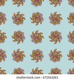 Retro seamless colorful dots pattern. Ideal for printing onto fabric and paper or decoration.