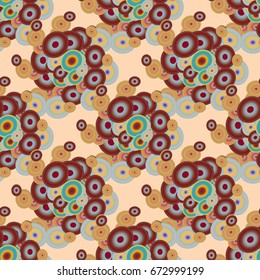 Retro seamless colorful dots pattern. Ideal for printing onto fabric and paper or decoration.