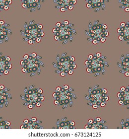 Retro seamless colorful dots pattern. Ideal for printing onto fabric and paper or decoration.