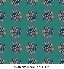 Retro seamless colorful dots pattern. Ideal for printing onto fabric and paper or decoration.