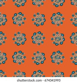 Retro seamless colorful dots pattern. Ideal for printing onto fabric and paper or decoration.